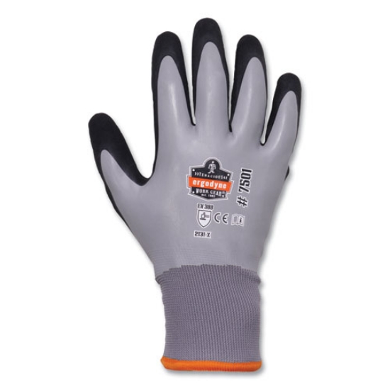 Picture of ProFlex 7501-CASE Coated Waterproof Winter Gloves, Gray, Medium, 144 Pairs/Carton, Ships in 1-3 Business Days