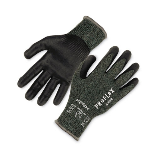 Picture of ProFlex 7070 ANSI A7 Nitrile Coated CR Gloves, Green, 2X-Large, 12 Pairs/Pack, Ships in 1-3 Business Days