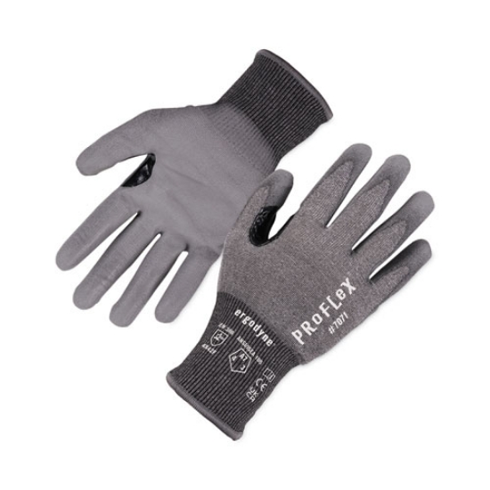 Picture of ProFlex 7071 ANSI A7 PU Coated CR Gloves, Gray, Small, 12 Pairs/Pack, Ships in 1-3 Business Days
