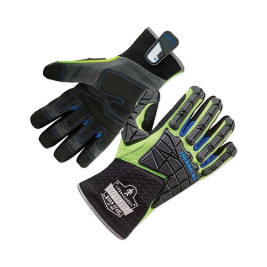 Picture of ProFlex 925WP Performance Dorsal Impact-Reducing Thermal Waterproof Gloves, Black/Lime, 2XL, Pair, Ships in 1-3 Business Days