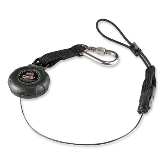 Picture of Squids 3001 Retractable Tool Lanyard w/Choking-Loop Tool Tether+Carabiner Anchor, 2lb Capacity,48",Ships in 1-3 Business Days