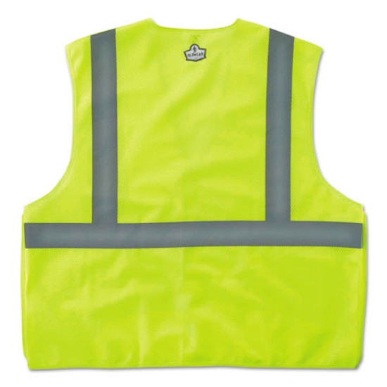 Picture of GloWear 8215BA Type R Class 2 Econo Breakaway Mesh Safety Vest, Large to X-Large, Lime, Ships in 1-3 Business Days
