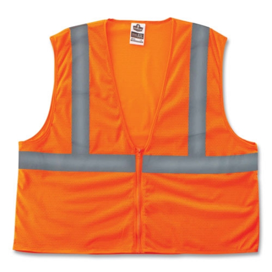 Picture of GloWear 8216BA Class 2 Breakaway Mesh ID Holder Vest, Polyester, 2X-Large/3X-Large, Orange, Ships in 1-3 Business Days