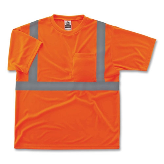 Picture of GloWear 8289 Class 2 Hi-Vis T-Shirt, Polyester, Orange, Medium, Ships in 1-3 Business Days