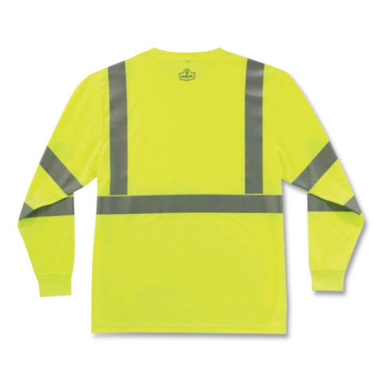 Picture of GloWear 8391 Class 3 Hi-Vis Long Sleeve Shirt, Polyester, Lime, 5X-Large, Ships in 1-3 Business Days