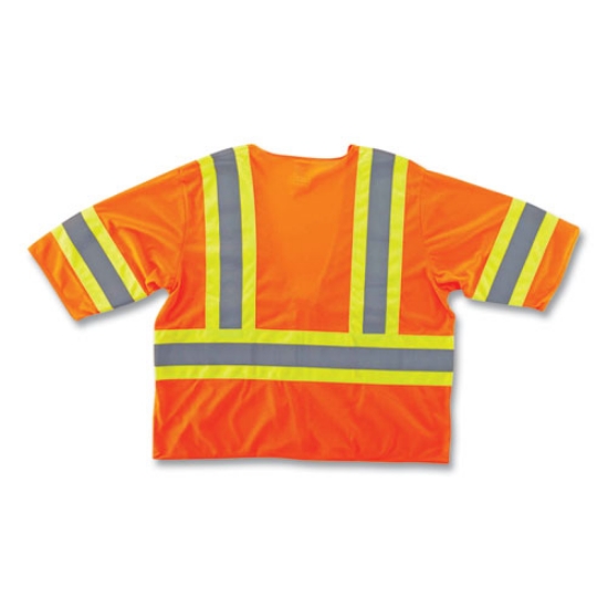 Picture of GloWear 8330Z Class 3 Two-Tone Zipper Vest, Polyester, 4X-Large/5X-Large, Orange, Ships in 1-3 Business Days