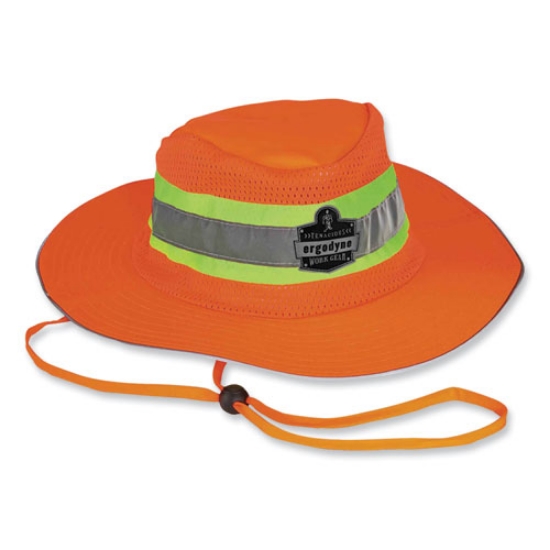 Picture of GloWear 8935 Hi-Vis Ranger Sun Hat, Polyester, 2X-Large/3X-Large, Orange, Ships in 1-3 Business Days