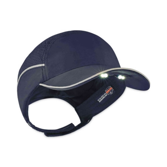 Picture of Skullerz 8965 Lightweight Bump Cap Hat with LED Lighting, Short Brim, Navy, Ships in 1-3 Business Days