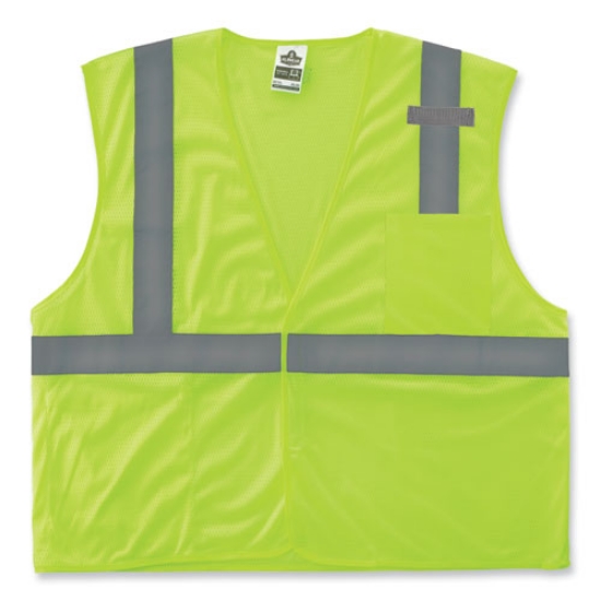 Picture of GloWear 8210HL-S Single Size Class 2 Economy Mesh Vest, Polyester, 2X-Large, Lime, Ships in 1-3 Business Days