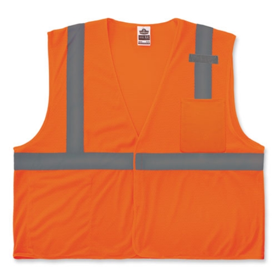 Picture of GloWear 8210HL-S Single Size Class 2 Economy Mesh Vest, Polyester, 2X-Large, Orange, Ships in 1-3 Business Days