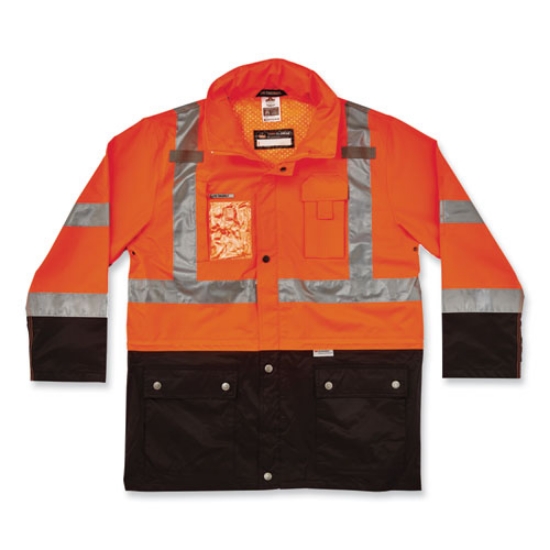 Picture of GloWear 8386 Class 3 Hi-Vis Outer Shell Jacket, Polyester, 2X-Large, Orange, Ships in 1-3 Business Days