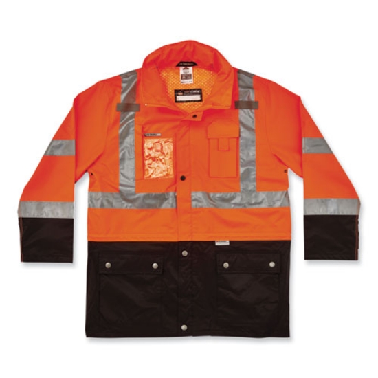 Picture of GloWear 8386 Class 3 Hi-Vis Outer Shell Jacket, Polyester, 3X-Large, Orange, Ships in 1-3 Business Days