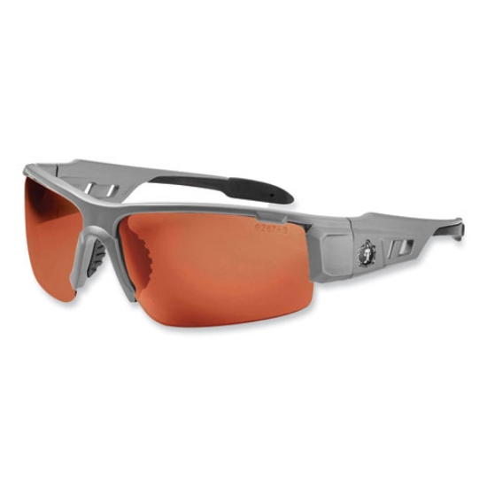 Picture of Skullerz Dagr Safety Glasses, Matte Gray Nylon Impact Frame, Polarized Copper Polycarbonate Lens, Ships in 1-3 Business Days