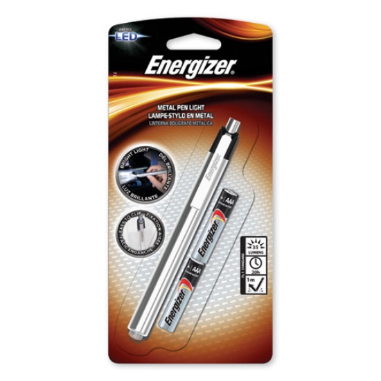 Picture of Led Pen Light, 2 Aaa Batteries (included), Silver/black
