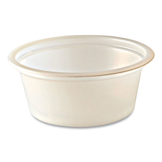 Picture of Portion Cups, Squat, 1 oz, Translucent, 125/Sleeve, 20 Sleeve/Carton