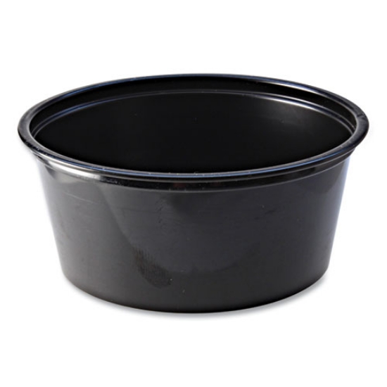 Picture of Portion Cups, 3.25 oz, Black, 125/Sleeve, 20 Sleeves/Carton