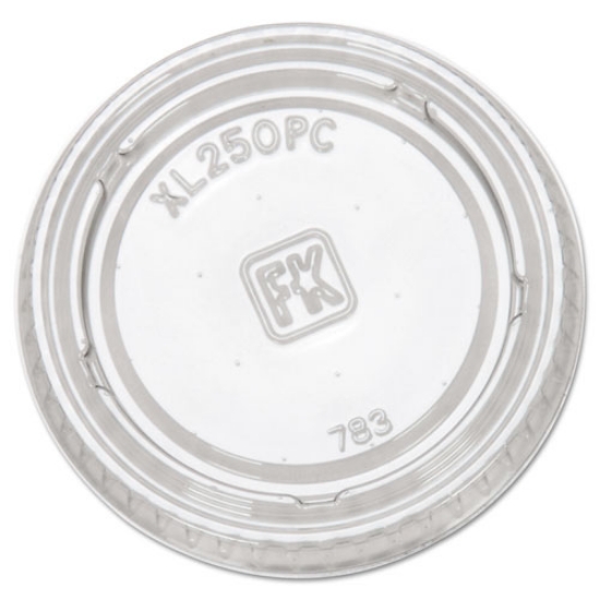 Picture of Portion Cup Lids, Fits 1.5 Oz To 2.5 Oz Cups, Clear, 125/sleeve, 20 Sleeves/carton