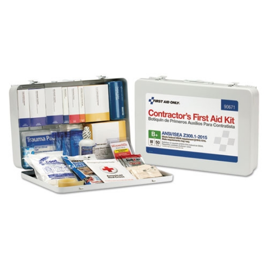 Picture of Contractor Ansi Class B First Aid Kit For 50 People, 254 Pieces, Metal Case