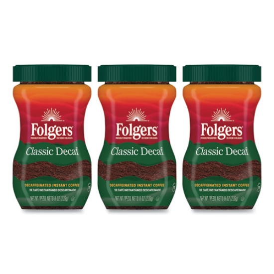 Picture of Instant Coffee Crystals, Classic Decaf, 8 oz