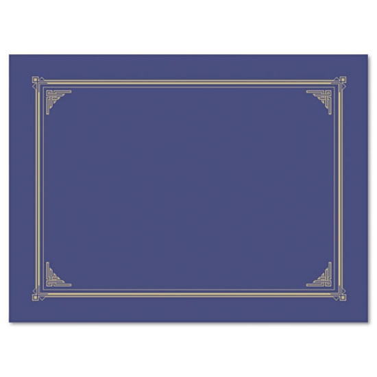 Picture of Certificate/Document Cover, 12.5 x 9.75, Metallic Blue, 6/Pack