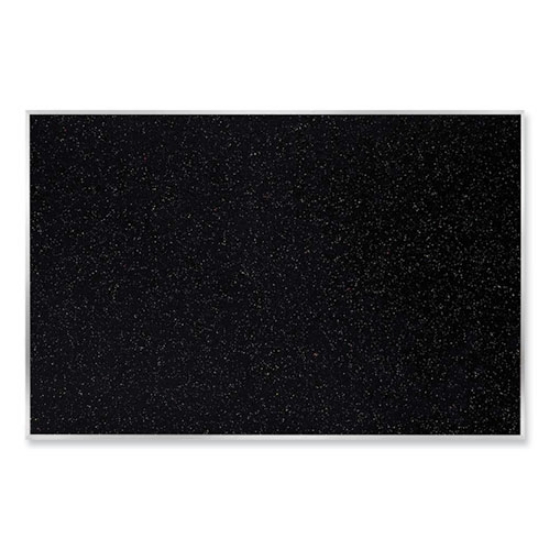 Picture of Satin Aluminum-Frame Recycled Rubber Bulletin Boards, 144.5 x 48.5, Confetti Surface, Ships in 7-10 Business Days