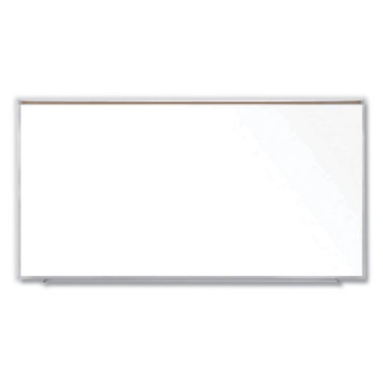 Picture of Magnetic Porcelain Whiteboard with Satin Aluminum Frame and Map Rail, 120.59 x 60.47, White Surface, Ships in 7-10 Bus Days