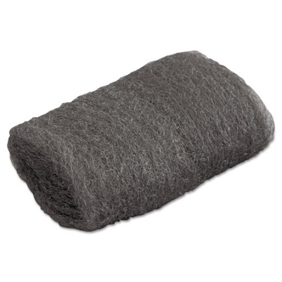 Picture of Industrial-Quality Steel Wool Hand Pads, #00 Very Fine, Steel Gray, 16 Pads/sleeve, 12/sleeves/carton