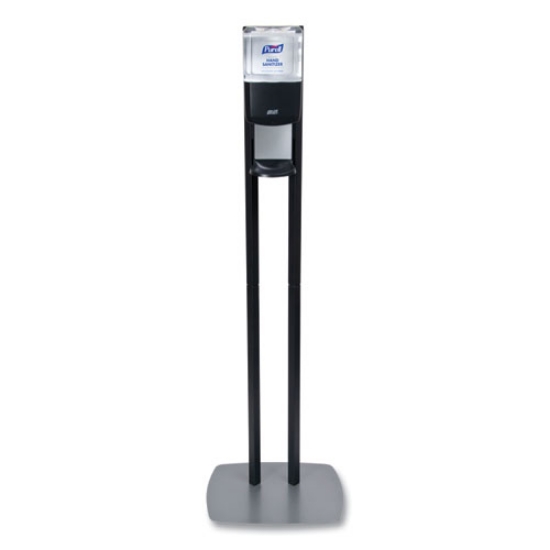 Picture of Es8 Hand Sanitizer Floor Stand With Dispenser, 1,200 Ml, 13.5 X 5 X 28.5, Graphite/silver