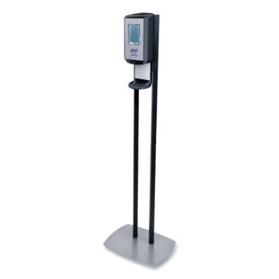Picture of Cs8 Hand Sanitizer Floor Stand With Dispenser, 1,200 Ml, 13.5 X 5 X 28.5, Graphite