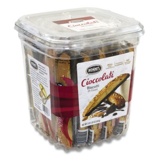 Picture of Biscotti, Dark Chocolate Almond, 0.85 Oz Individually Wrapped, 25/pack, Ships In 1-3 Business Days
