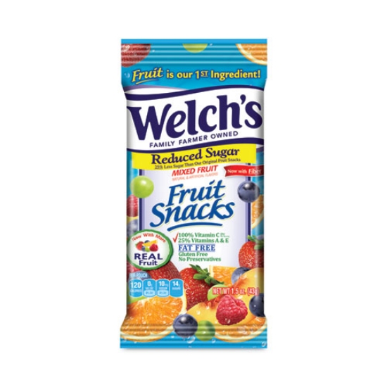 Picture of Reduced Sugar Mixed Fruit Snacks, 1.5 Oz Pouches, 144/carton, Ships In 1-3 Business Days