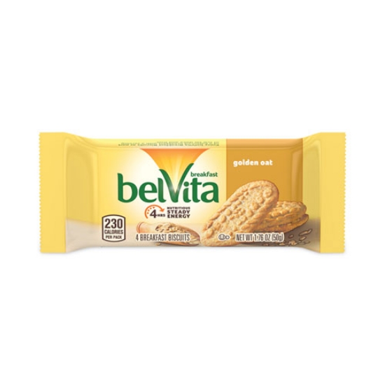 Picture of belVita Breakfast Biscuits, Golden Oat, 1.76 oz Packet of 4, 12 Packets/Box, 3 Boxes/Carton, Ships in 1-3 Business Days