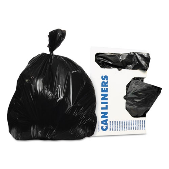 Picture of Linear Low-Density Can Liners, 56 Gal, 0.9 Mil, 43" X 47", Black, 100/carton
