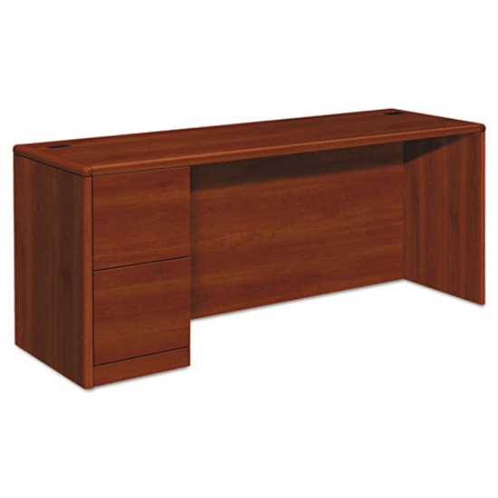 Picture of 10700 Series Left Pedestal Credenza, 72w X 24d X 29.5h, Cognac