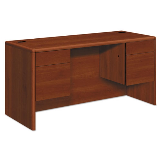 Picture of 10700 Kneespace Credenza, 3/4 Height Pedestals, 60w X 24d X 29.5h, Cognac