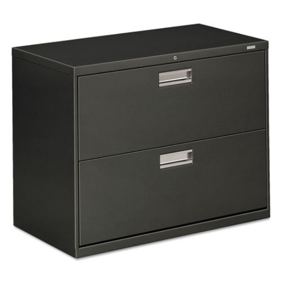 Picture of Brigade 600 Series Lateral File, 2 Legal/letter-Size File Drawers, Charcoal, 36" X 18" X 28"