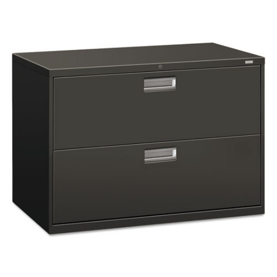 Picture of Brigade 600 Series Lateral File, 2 Legal/letter-Size File Drawers, Charcoal, 42" X 18" X 28"