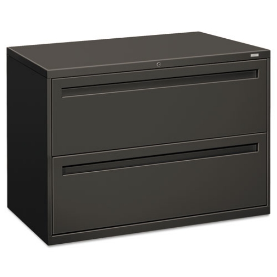 Picture of Brigade 700 Series Lateral File, 2 Legal/letter-Size File Drawers, Charcoal, 42" X 18" X 28"