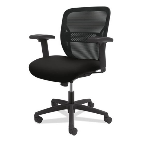 Picture of Gateway Mid-Back Task Chair, Supports Up To 250 Lb, 17" To 22" Seat Height, Black