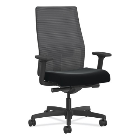 Picture of Ignition 2.0 4-Way Stretch Mid-Back Mesh Task Chair, Supports 300 lb, 17" to 21" Seat Height, Black, Ships in 7-10 Bus Days