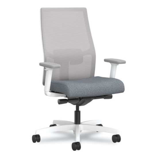 Picture of Ignition 2.0 4-Way Stretch Mid-Back Mesh Task Chair, Green Adjustable Lumbar Support, Basalt/Fog/White,Ships in 7-10 Bus Days