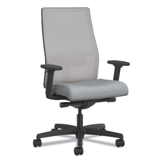 Picture of Ignition 2.0 4-Way Stretch Mid-Back Mesh Task Chair, White Adjustable Lumbar Support, Cloud/Fog/White, Ships in 7-10 Bus Days