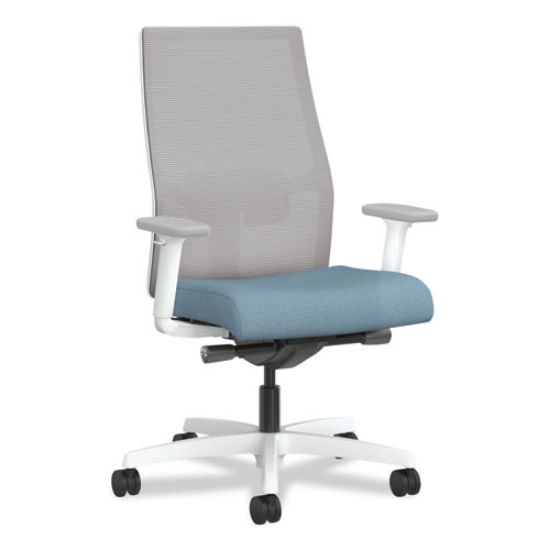 Picture of Ignition 2.0 4-Way Stretch Mid-Back Mesh Task Chair, White Lumbar Support, Carolina/Fog/White, Ships in 7-10 Business Days