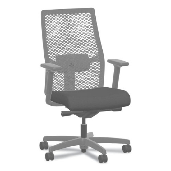 Picture of Ignition 2.0 Reactiv Mid-Back Task Chair, 17.25" to 21.75" Seat Height, Black Fabric Seat, Black Back, Ships in 7-10 Bus Days