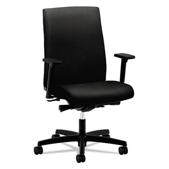 Picture of Ignition Series Mid-Back Work Chair, Supports Up To 300 Lb, 17" To 22" Seat Height, Black