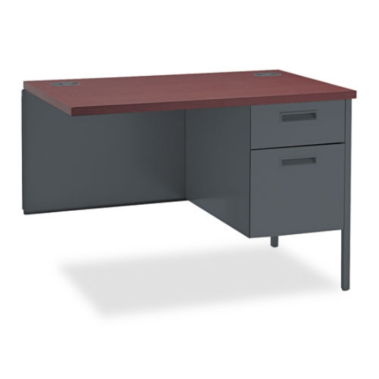 Picture of METRO CLASSIC SERIES WORKSTATION RETURN, RIGHT, 42W X 24D X 29.5H, MAHOGANY/CHARCOAL