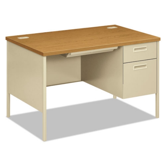 Picture of Metro Classic Series Right Pedestal Desk, 48" X 30" X 29.5", Harvest/putty
