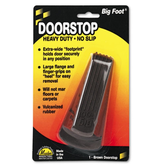 Picture of Big Foot Doorstop, No Slip Rubber Wedge, 2.25w X 4.75d X 1.25h, Brown