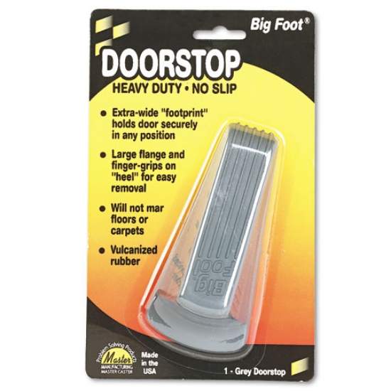 Picture of Big Foot Doorstop, No Slip Rubber Wedge, 2.25w X 4.75d X 1.25h, Gray