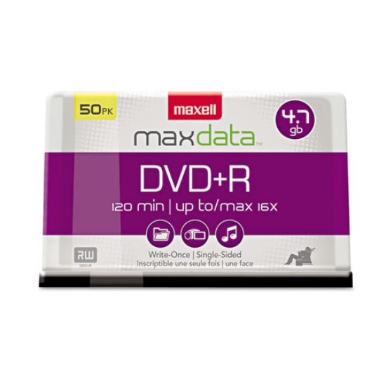 Picture of Dvd+r High-Speed Recordable Disc, 4.7 Gb, 16x, Spindle, Silver, 50/pack
